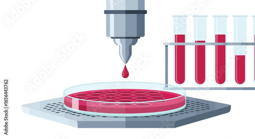 Medical research and development with blood sample analysis