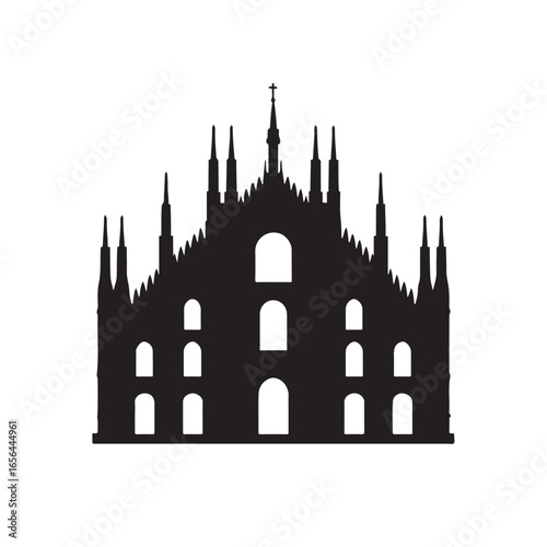 Milan Cathedral Duomo Silhouette Illustration