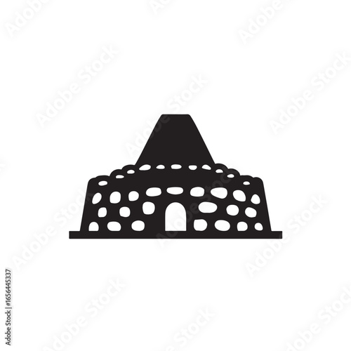 Nuraghe Su Nuraxi Sardinia Silhouette