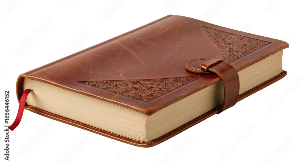 Obraz premium Brown leather bound book