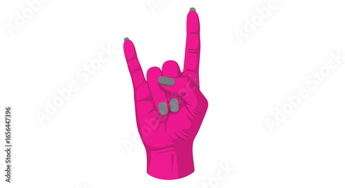 pink rubber glove isolated