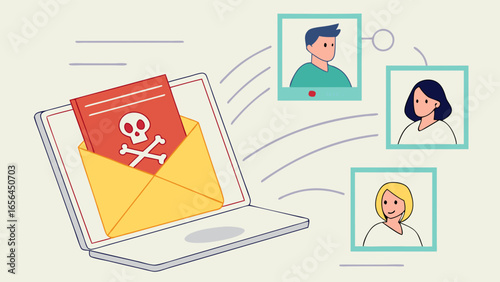 Malicious Email with Skull and Crossbones Sent to Multiple Recipients.