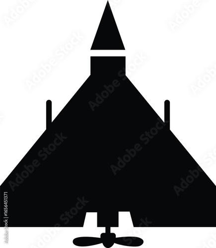 Military drone icon, Unmanned combat aerial vehicle (UCAV), combat dron icon 