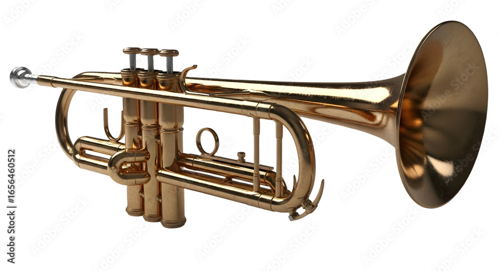 Fototapeta premium Gold trumpet instrument