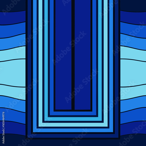 blue window with white shutters