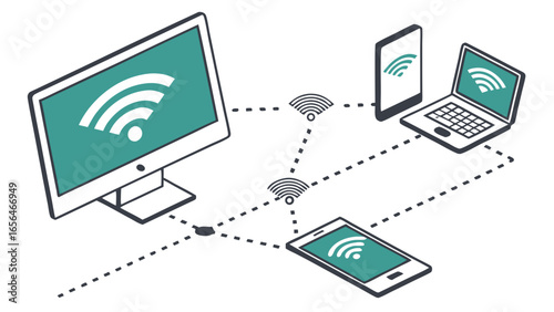 Wireless Network Connection of Devices.