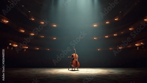 Cello in a grand opera house