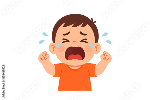 vector crying baby