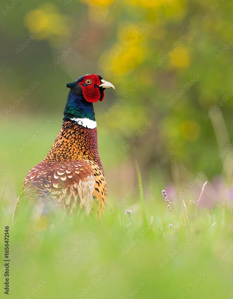 Fototapeta premium Pheasant in meadow