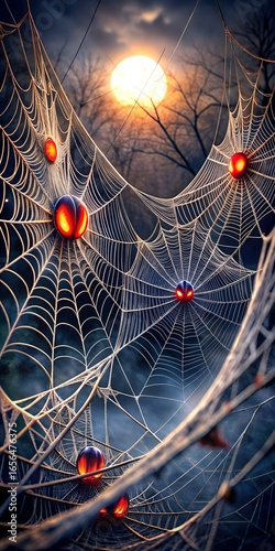 Ghostly webs halloween background mobile wallpaper