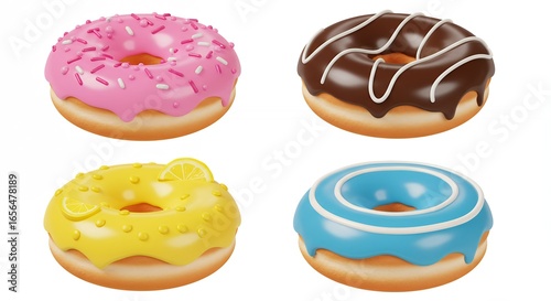 Assorted glazed doughnuts