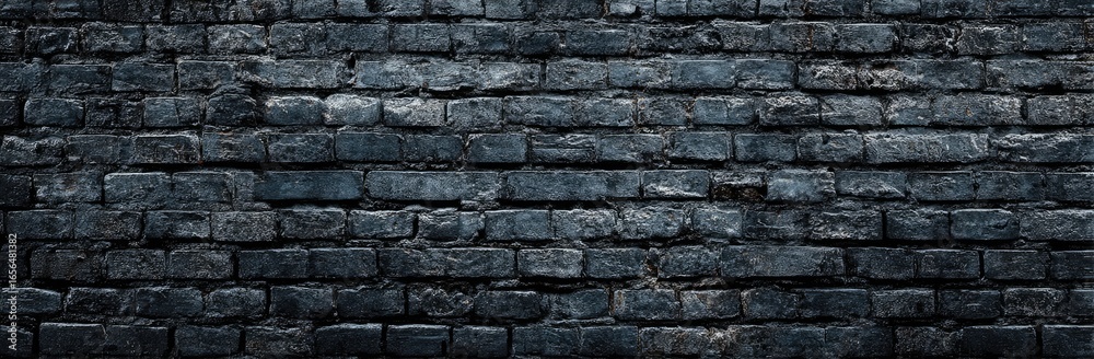 Naklejka premium Dark gray brick wall texture (2)