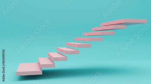 Domino effect on white background
