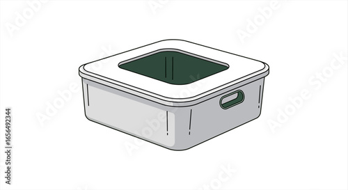 compost bin square compost container designed with a white lid and convenient handle for easy disposal of organic waste promoting sustainable living gardening practices and eco-friendly lifestyle