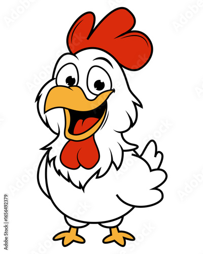 cute chiken animal cartoon illustration