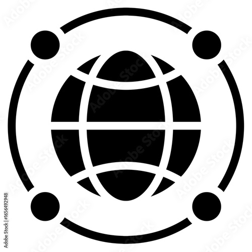 Global confers  Icon glyph style vector illustration