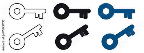 Key icon set. Key vector icon. Key symbol, vector illustration .