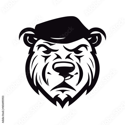 Coloring book for children baby Gopher head vector illustration isolated on a white background.
