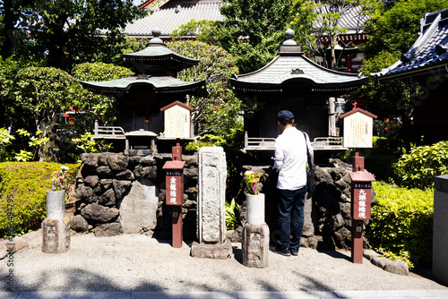 Принти на полотні Ancient holy deity angel antique god in ruin shrine for japanese people traveler