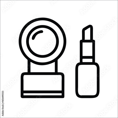 Vector illustration of a microscope icon in black for technology and office use