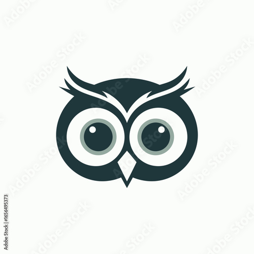 Wallpaper Mural Modern owl logo symbol, stylized bird head vector icon. Torontodigital.ca