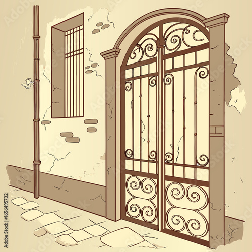 wrought iron doors