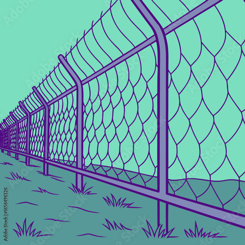 wire fence with a fence