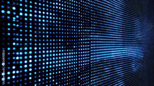 Wallpaper Mural Dynamic led wall display with blue dots urban setting digital art nighttime ambience close-up perspective innovative technology concept for visual impact Torontodigital.ca