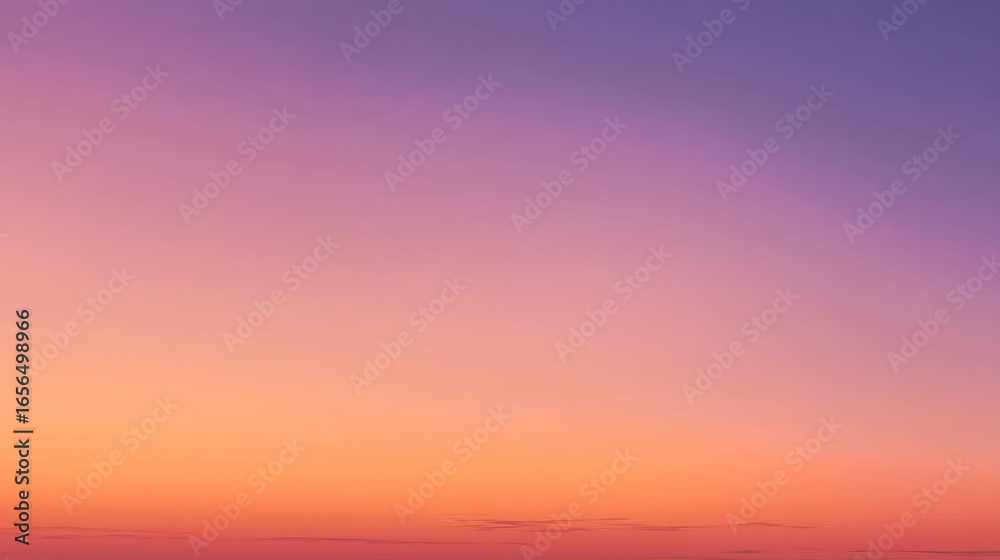 A serene sunset with expansive gradients of orange and purple hues transitioning to lighter shades, evoking peace, A serene sunset with expansive gradients of orange and purple hues transitioning to lighter shades, evoking peace,
