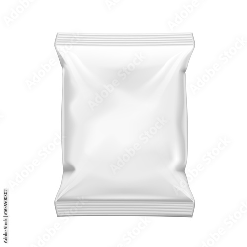 Slim Food Pillow Package Isolated On White