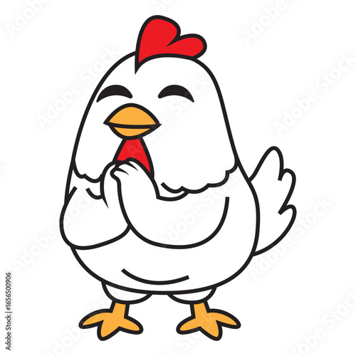 cute chiken animal cartoon