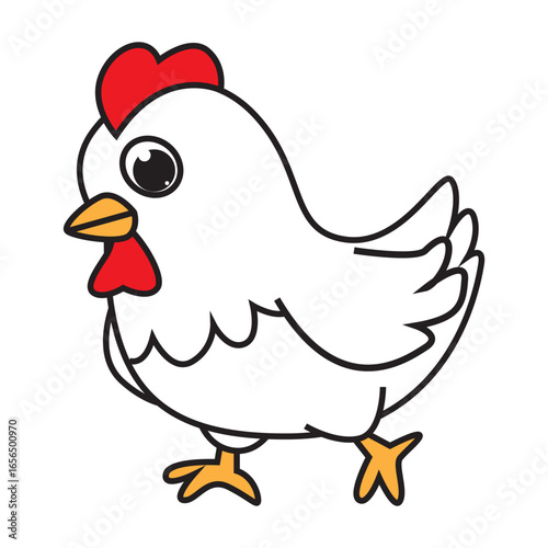 cute chiken animal cartoon