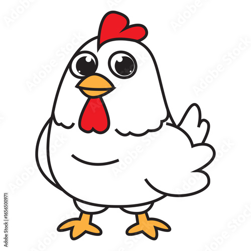 cute chiken animal cartoon