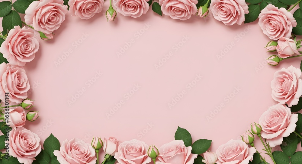 Fototapeta premium rosas rosadas sobre un fondo rosa