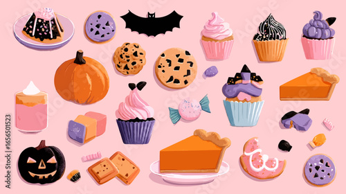 halloween icons set