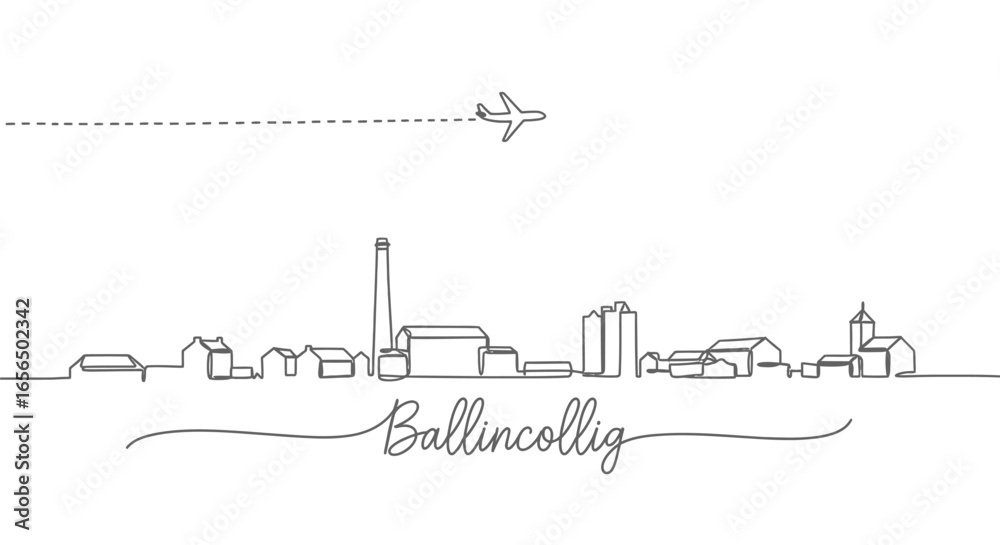Fototapeta premium Ballincollig Skyline Plane taking off.