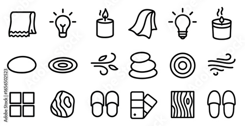 restaurant icons set