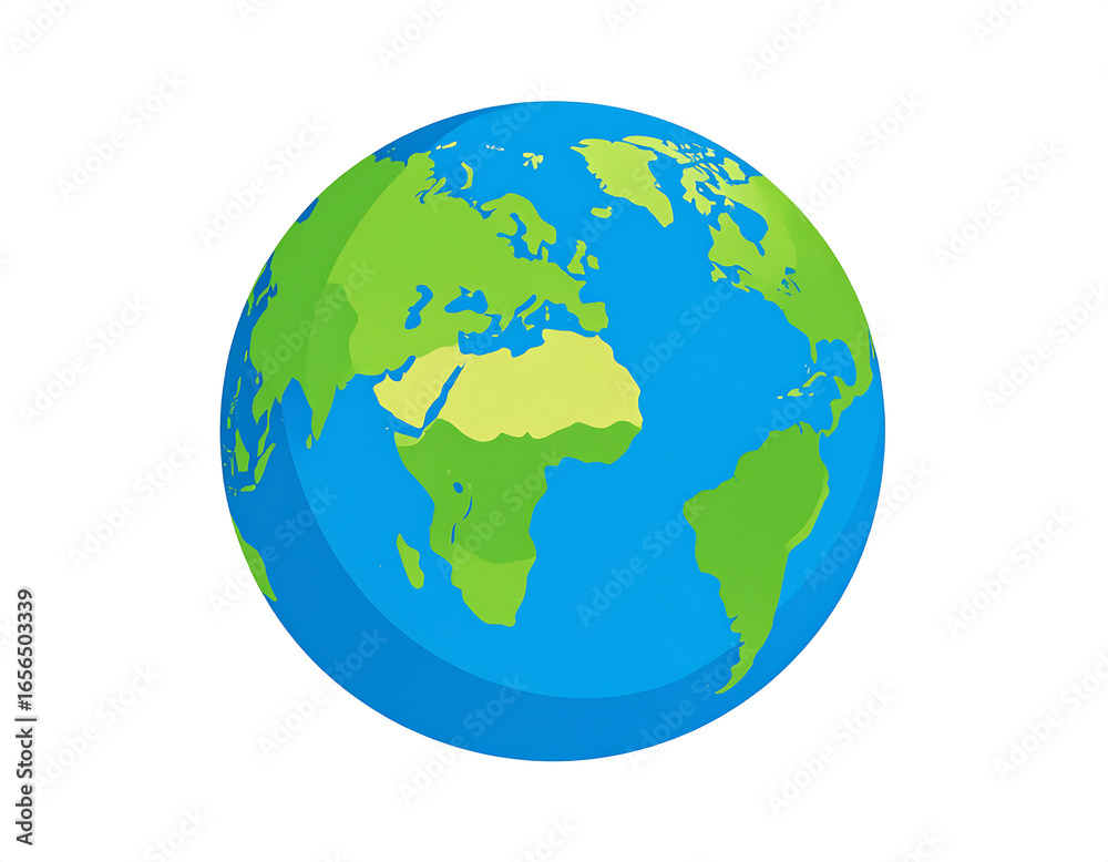 Fototapeta premium Globe Earth Vector Isolated on White