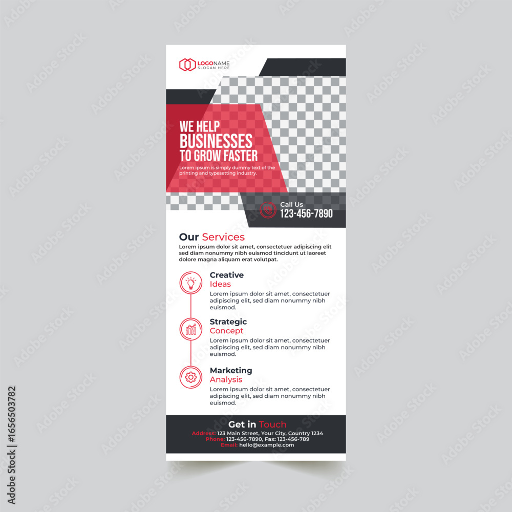 Fototapeta premium Corporate business rollup banner template design