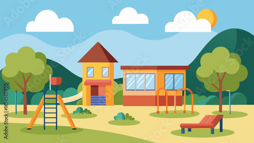school ground vector design