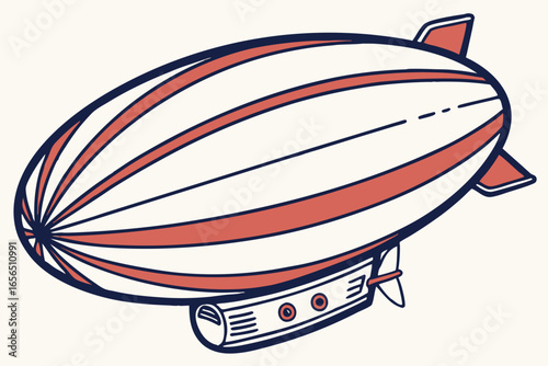 Striped airship