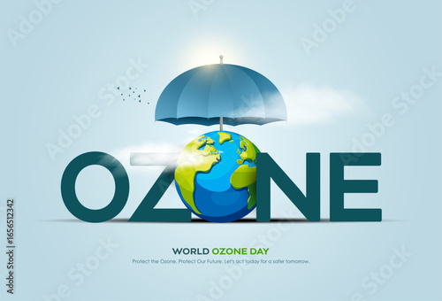 World ozone day 16th September creative background design. Vector illustration.