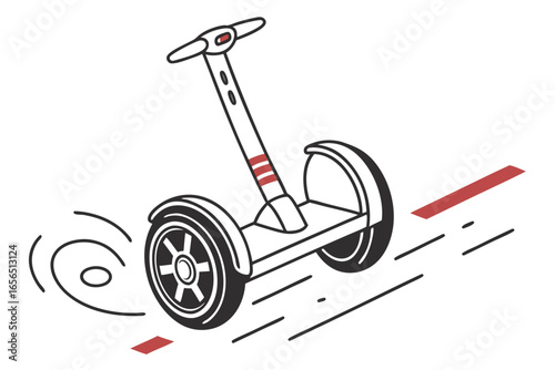 Segway personal transporter on a path