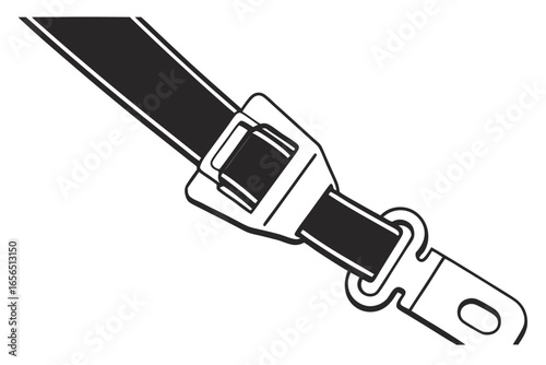 Seatbelt buckle and strap