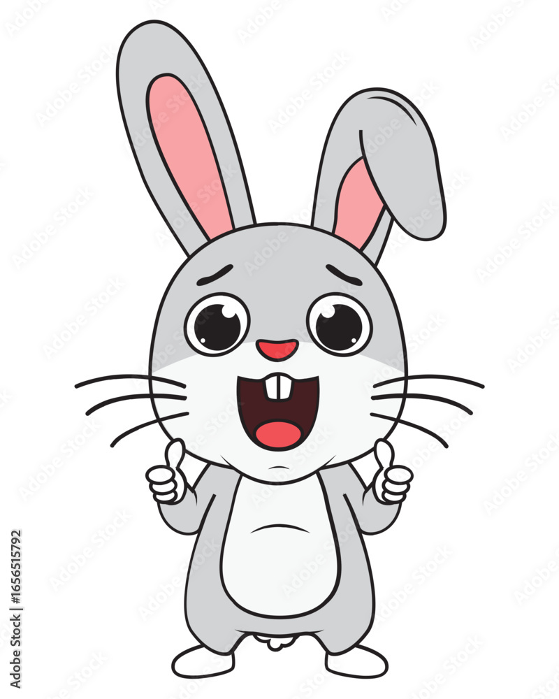 Fototapeta premium cute rabbit animal cartoon illustration