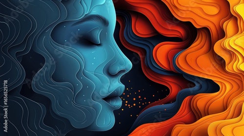 World Taste & Smell Day. Dynamic banner illustration showcasing five senses theme, stylized nose and tongue icons, swirling aroma trails, taste buds pattern