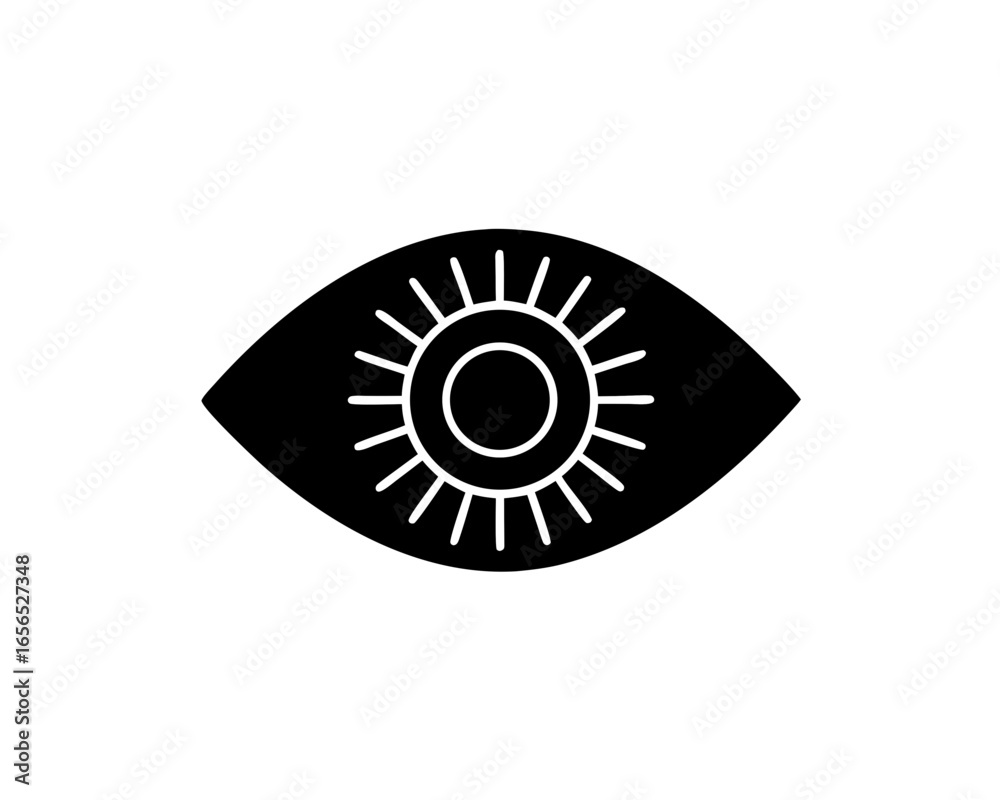 Fototapeta premium creative details Outline eye icon vector illustration.