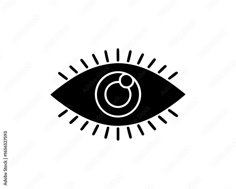 Fototapeta premium creative details Outline eye icon vector illustration.