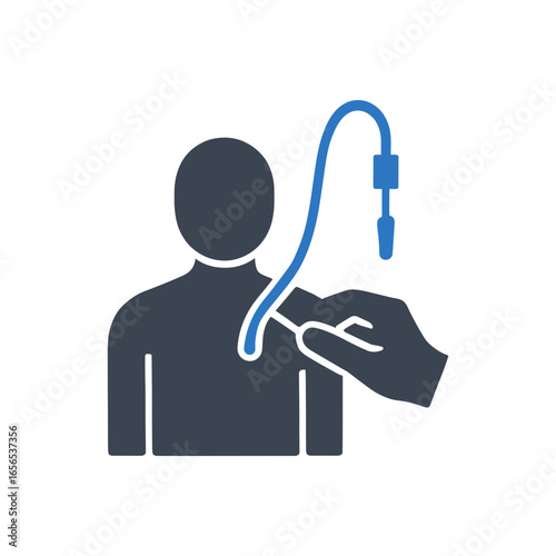 Gastric lavage icon