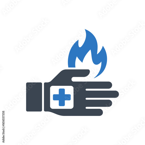 Burn injury icon